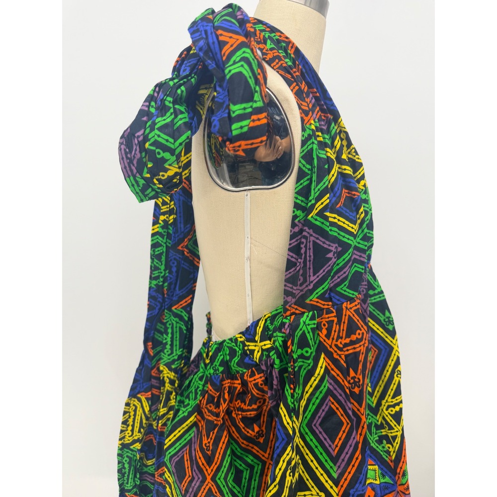 Ace Kouture Women African Geometric Tribal Print Halter Maxi Dress NWT Size L - Picture 8 of 10